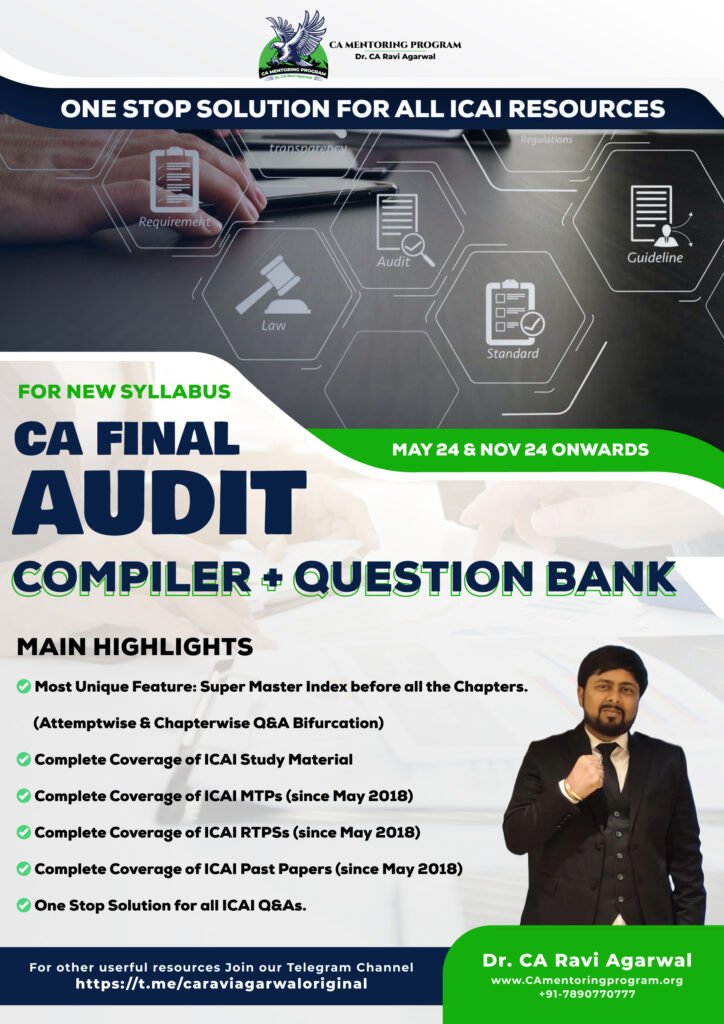 CA Final AUDIT COMPILER For May 2024 & Nov 2024 Exam By CA Ravi Agarwal ...
