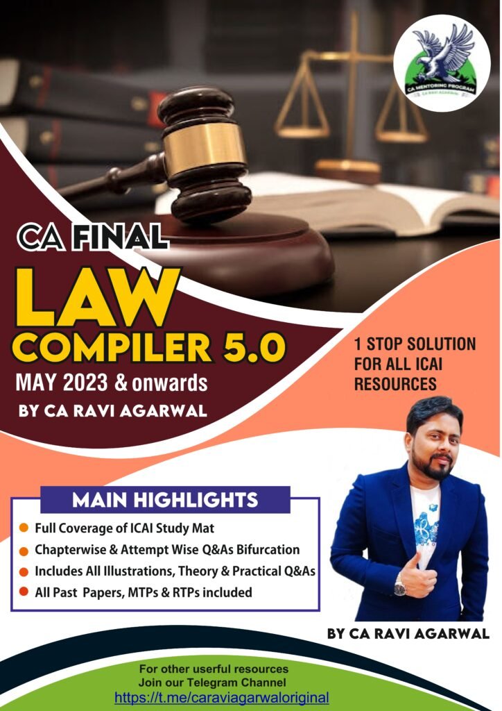 CA Final LAW COMPILER 5.0 PDF For May 2023 & Nov 2023 Exam By CA Ravi ...